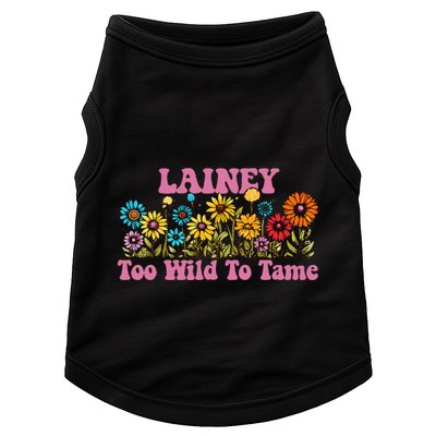 Lainey Name Cute Retro Girl Wildflower Lainey Name Doggie Tank