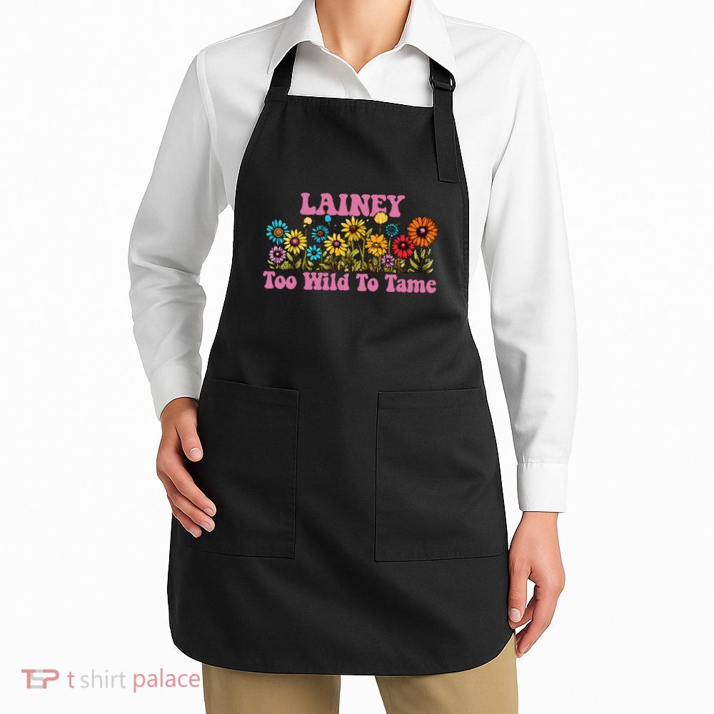 Lainey Name Cute Retro Girl Wildflower Lainey Name Apron