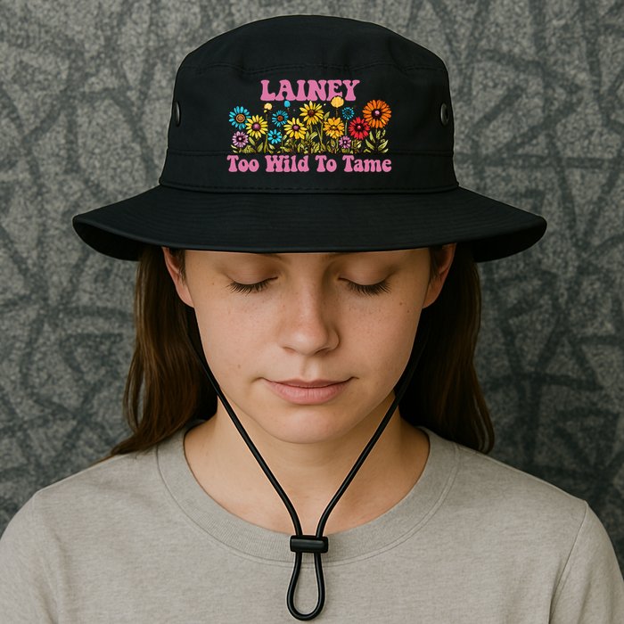 Lainey Name Cute Retro Girl Wildflower Lainey Name Bucket Hat