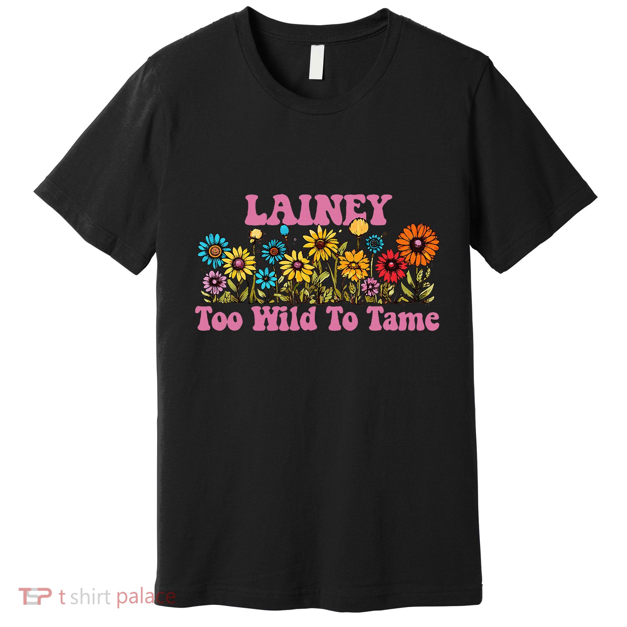 Lainey Name Cute Retro Girl Wildflower Lainey Name Premium T-Shirt