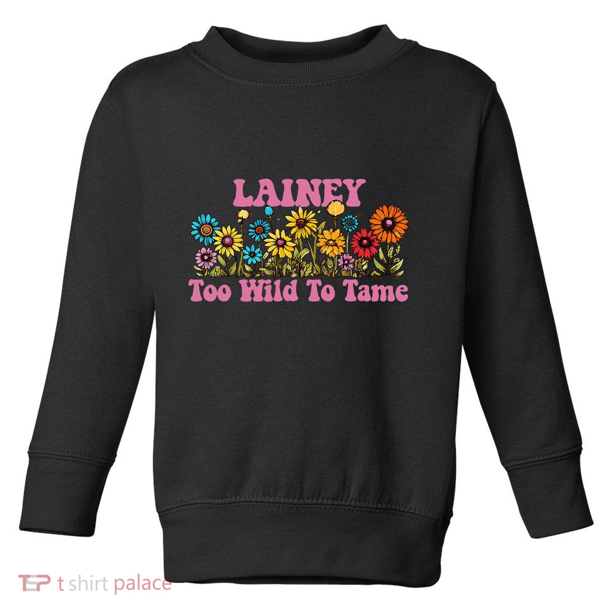 Lainey Name Cute Retro Girl Wildflower Lainey Name Toddler Sweatshirt