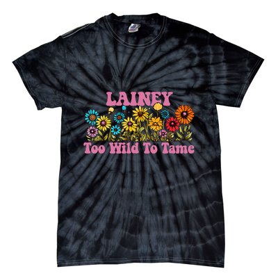 Lainey Name Cute Retro Girl Wildflower Lainey Name Tie-Dye T-Shirt