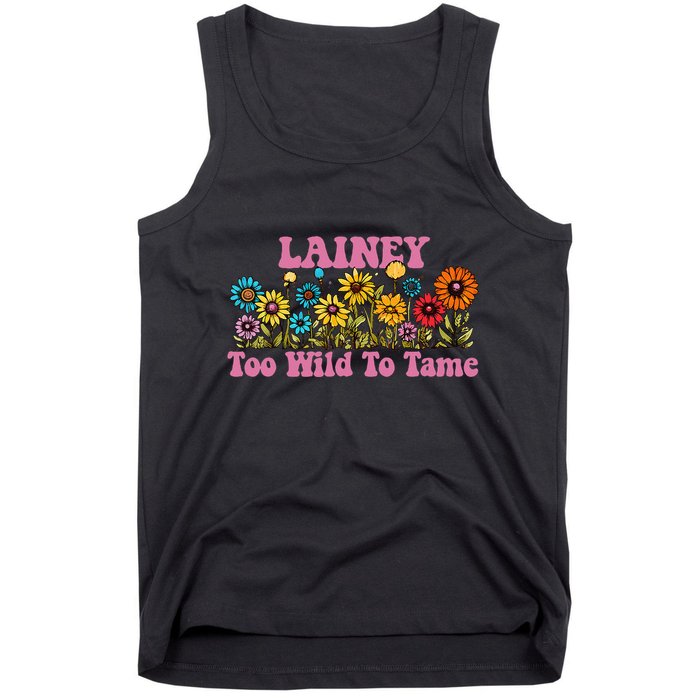 Lainey Name Cute Retro Girl Wildflower Lainey Name Tank Top