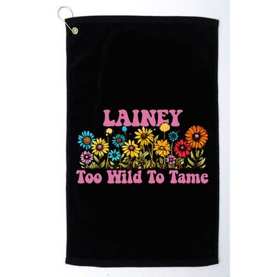 Lainey Name Cute Retro Girl Wildflower Lainey Name Golf Towel