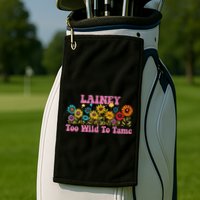 Lainey Name Cute Retro Girl Wildflower Lainey Name Golf Towel