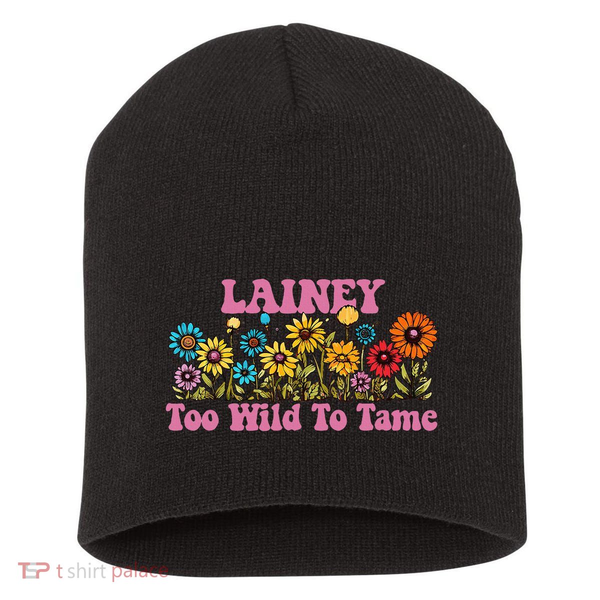 Lainey Name Cute Retro Girl Wildflower Lainey Name Short Acrylic Beanie