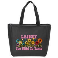 Lainey Name Cute Retro Girl Wildflower Lainey Name Zip Tote Bag