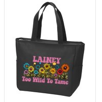 Lainey Name Cute Retro Girl Wildflower Lainey Name Zip Tote Bag