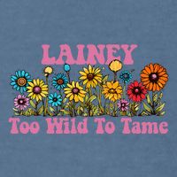 Lainey Name Cute Retro Girl Wildflower Lainey Name Garment-Dyed Sweatshirt