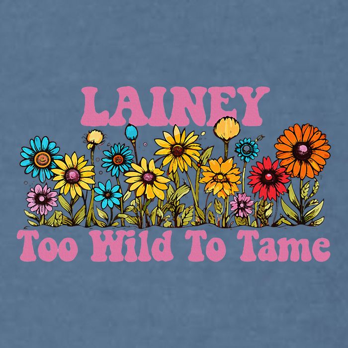 Lainey Name Cute Retro Girl Wildflower Lainey Name Garment-Dyed Sweatshirt