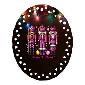 Leopard Nutcracker Christmas 2024 Ceramic Oval Ornament