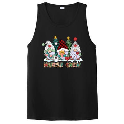 Leopard Nurse Christmas Gnomes Cute Xmas Scrub Nurses Gift PosiCharge Competitor Tank