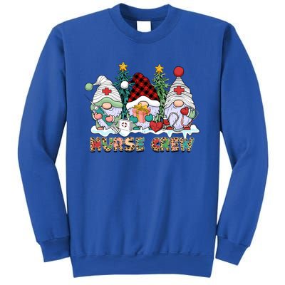 Leopard Nurse Christmas Gnomes Cute Xmas Scrub Nurses Gift Sweatshirt