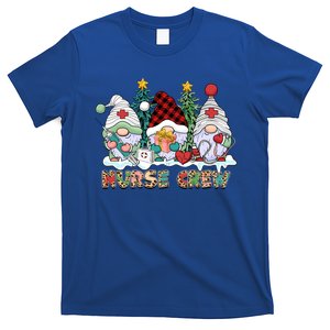 Leopard Nurse Christmas Gnomes Cute Xmas Scrub Nurses Gift T-Shirt