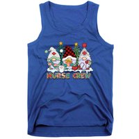 Leopard Nurse Christmas Gnomes Cute Xmas Scrub Nurses Gift Tank Top