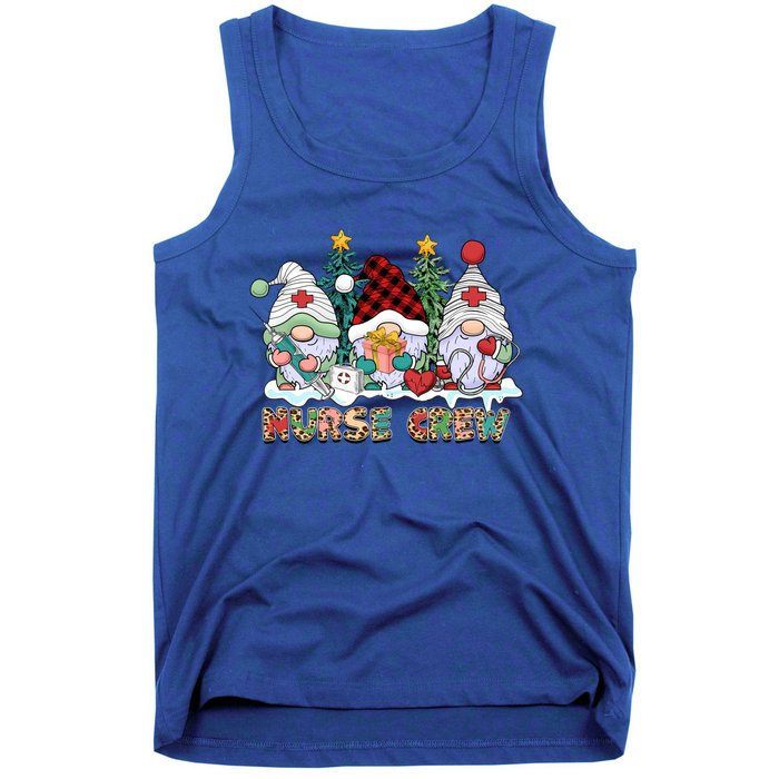 Leopard Nurse Christmas Gnomes Cute Xmas Scrub Nurses Gift Tank Top