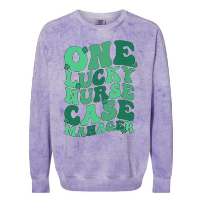 Lucky Nurse Case Manager St. Patrick's Day Case Management Colorblast Crewneck Sweatshirt