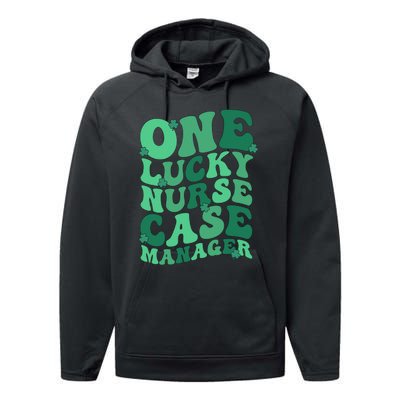 Lucky Nurse Case Manager St. Patrick's Day Case Management Performance Fleece Hoodie