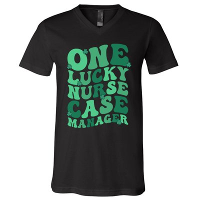 Lucky Nurse Case Manager St. Patrick's Day Case Management V-Neck T-Shirt