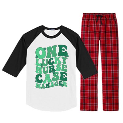 Lucky Nurse Case Manager St. Patrick's Day Case Management Raglan Sleeve Pajama Set