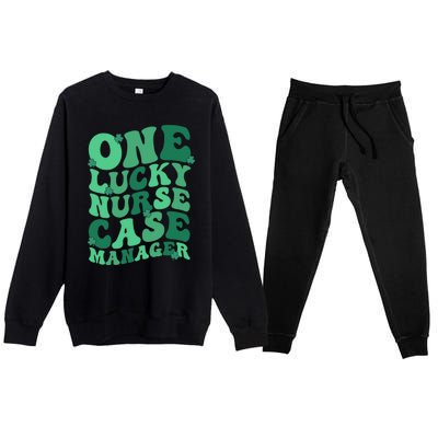 Lucky Nurse Case Manager St. Patrick's Day Case Management Premium Crewneck Sweatsuit Set