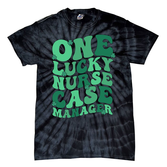 Lucky Nurse Case Manager St. Patrick's Day Case Management Tie-Dye T-Shirt