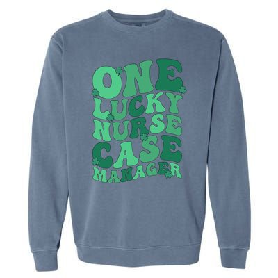 Lucky Nurse Case Manager St. Patrick's Day Case Management Garment-Dyed Sweatshirt