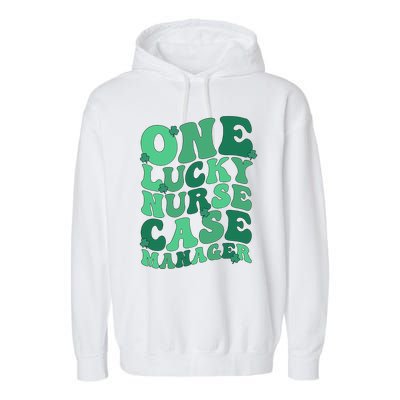 Lucky Nurse Case Manager St. Patrick's Day Case Management Garment-Dyed Fleece Hoodie