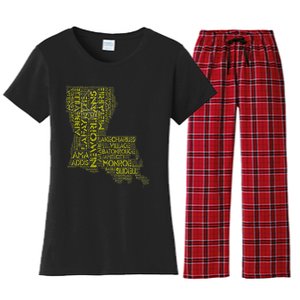 Louisiana Novelty Cities Women's Flannel Pajama Set