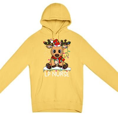 Lp Nurse Christmas Reindeer Santa Claus Xmas Nurse Scrubs Great Gift Premium Pullover Hoodie