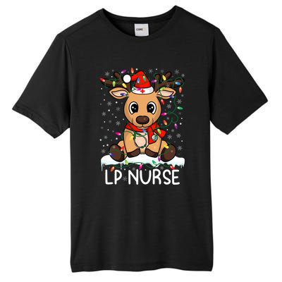 Lp Nurse Christmas Reindeer Santa Claus Xmas Nurse Scrubs Great Gift Tall Fusion ChromaSoft Performance T-Shirt