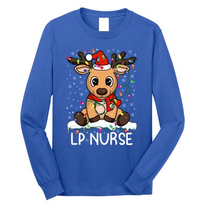 Lp Nurse Christmas Reindeer Santa Claus Xmas Nurse Scrubs Great Gift Long Sleeve Shirt