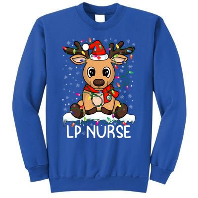 Lp Nurse Christmas Reindeer Santa Claus Xmas Nurse Scrubs Great Gift Sweatshirt