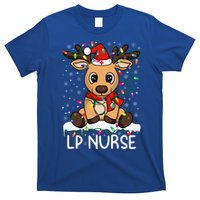 Lp Nurse Christmas Reindeer Santa Claus Xmas Nurse Scrubs Great Gift T-Shirt