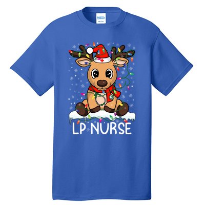 Lp Nurse Christmas Reindeer Santa Claus Xmas Nurse Scrubs Great Gift Tall T-Shirt