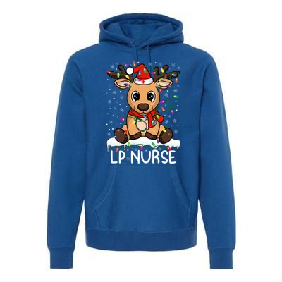 Lp Nurse Christmas Reindeer Santa Claus Xmas Nurse Scrubs Great Gift Premium Hoodie