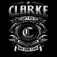 Last Name Clarke If Clarke CanT Fix It Drawstring Bag