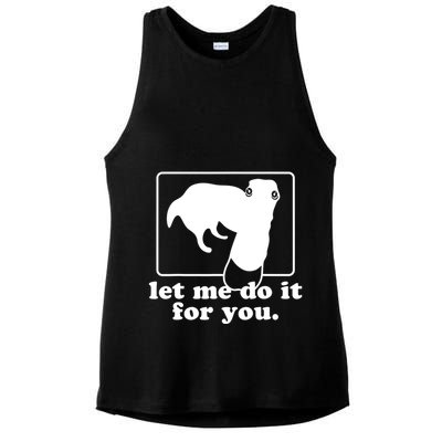 Long Nose Dog Meme Let Me Do It For You Borzoi Dog Meme Ladies PosiCharge Tri-Blend Wicking Tank
