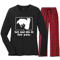 Long Nose Dog Meme Let Me Do It For You Borzoi Dog Meme Women's Long Sleeve Flannel Pajama Set 