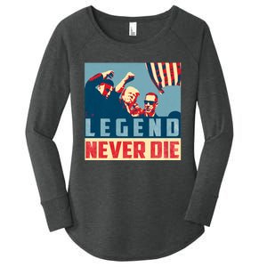 Legend Never Die Trump 2024 President Support Vote For Trump Women's Perfect Tri Tunic Long Sleeve Shirt