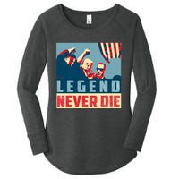 Legend Never Die Trump 2024 President Support Vote For Trump Women's Perfect Tri Tunic Long Sleeve Shirt