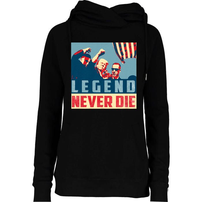 Legend Never Die Trump 2024 President Support Vote For Trump Womens Funnel Neck Pullover Hood