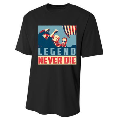 Legend Never Die Trump 2024 President Support Vote For Trump Performance Sprint T-Shirt