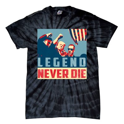 Legend Never Die Trump 2024 President Support Vote For Trump Tie-Dye T-Shirt