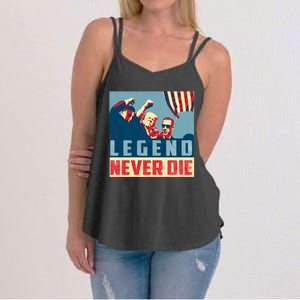 Legend Never Die Trump 2024 President Support Vote For Trump Women's Strappy Tank