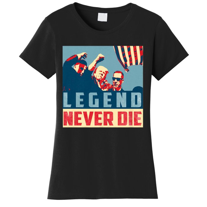 Legend Never Die Trump 2024 President Support Vote For Trump Women's T-Shirt