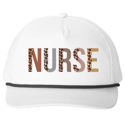 Leopard Nurse Day Appreciation Nurse Week For Work Snapback Five-Panel Rope Hat