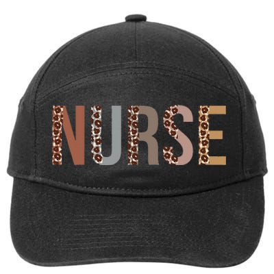 Leopard Nurse Day Appreciation Nurse Week For Work 7-Panel Snapback Hat