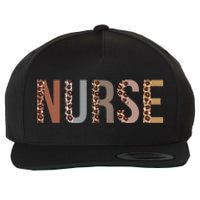 Leopard Nurse Day Appreciation Nurse Week For Work Wool Snapback Cap