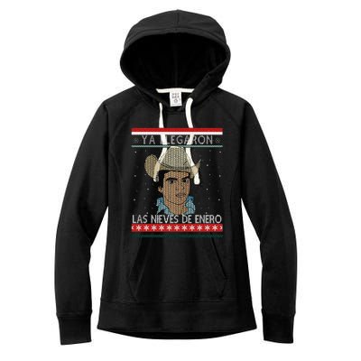 Las nieves de Enero El Rey del Corrido Mexican Christmas Women's Fleece Hoodie